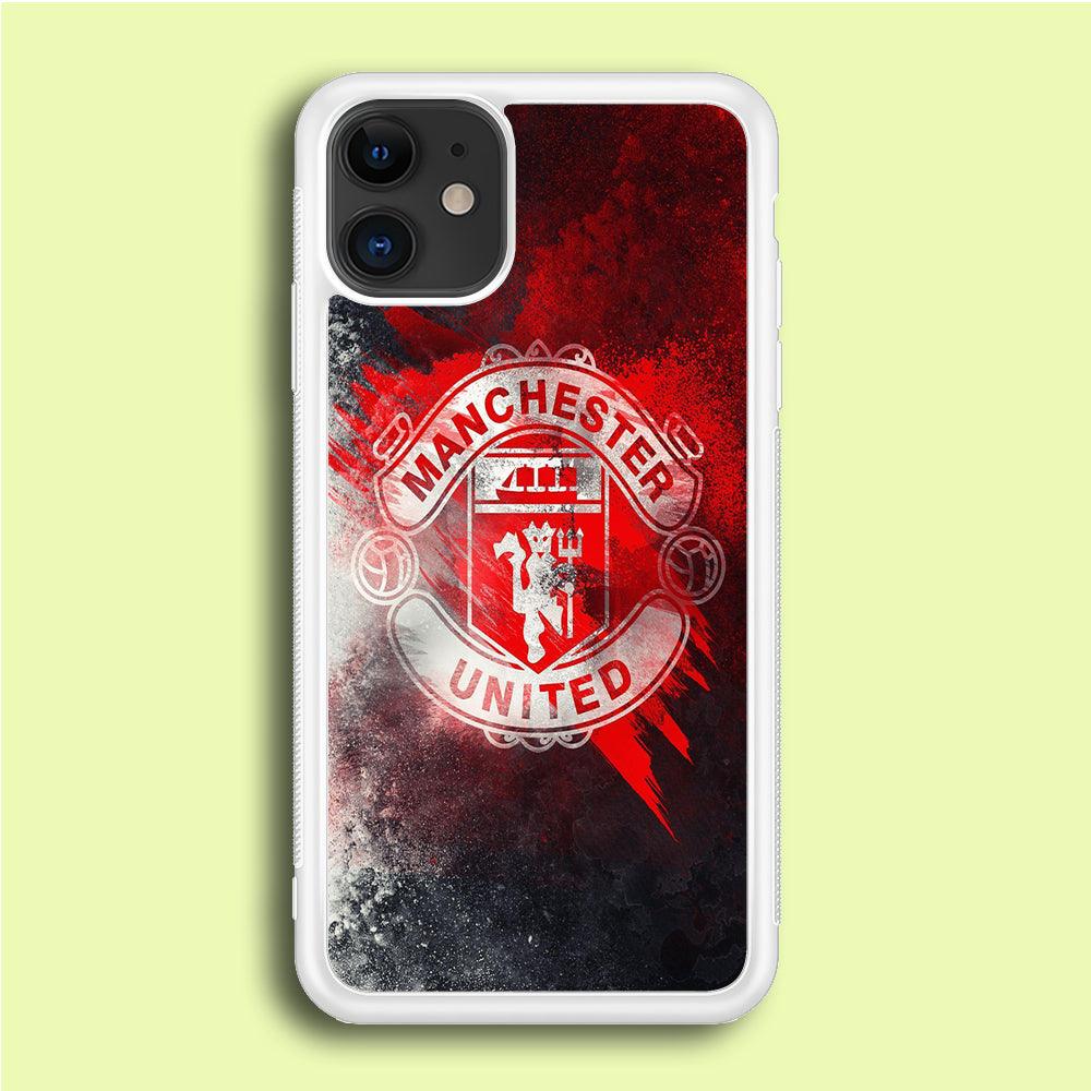 FB Manchester United 002 iPhone 12 Mini Case-Rubber / White (2D Case)-Xtracase