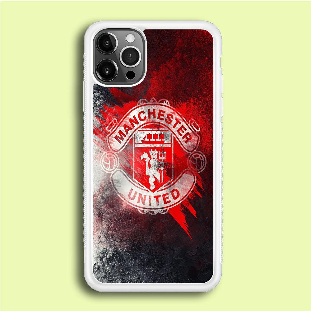 FB Manchester United 002 iPhone 12 Pro Case-Rubber / White (2D Case)-Xtracase