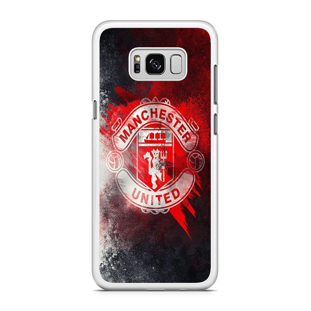 FB Manchester United 002 Samsung Galaxy S8 Case-Rubber / White (2D Case)-Xtracase