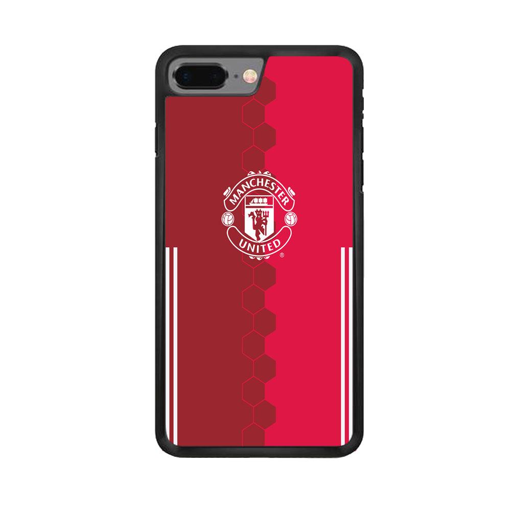 FB Manchester United iPhone 7 Plus Case-Rubber / Black (2D Case)-Xtracase