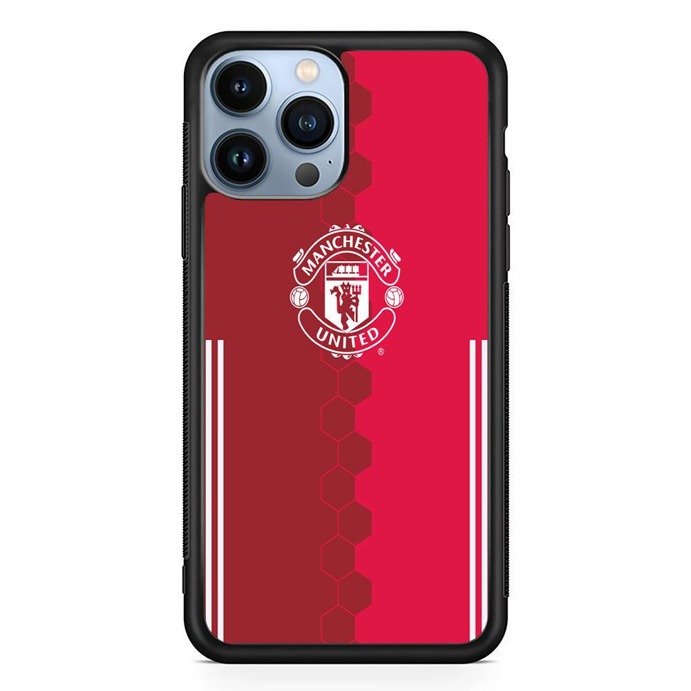 FB Manchester United iPhone 13 Pro Max Case-Rubber / Black (2D Case)-Xtracase