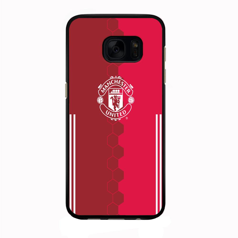 FB Manchester United Samsung Galaxy S7 Edge Case-Rubber / Black (2D Case)-Xtracase