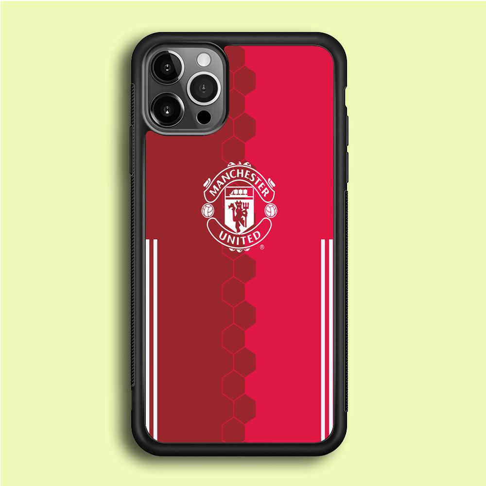 FB Manchester United iPhone 12 Pro Max Case-Rubber / Black (2D Case)-Xtracase