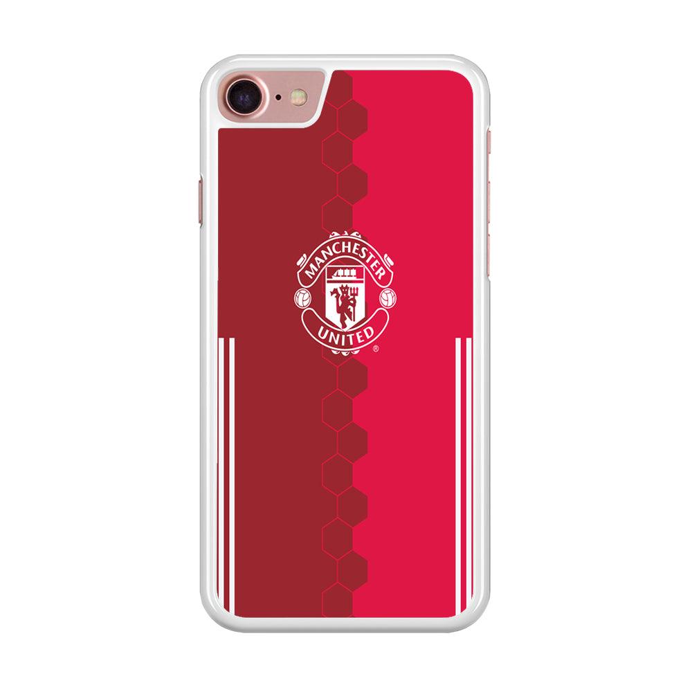 FB Manchester United iPhone SE 2020 Case-Rubber / White (2D Case)-Xtracase