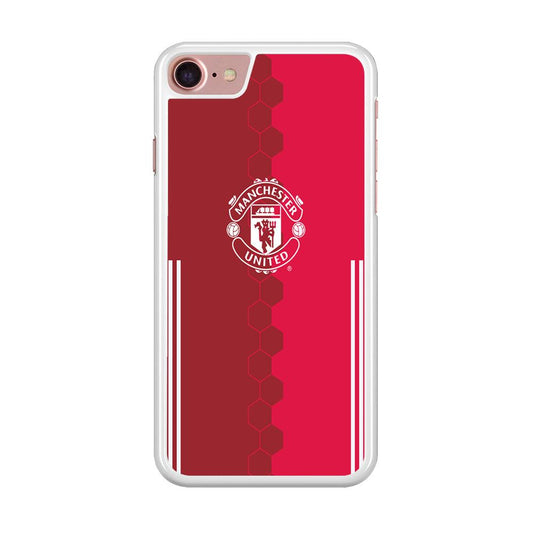 FB Manchester United iPhone SE 2020 Case-Rubber / White (2D Case)-Xtracase