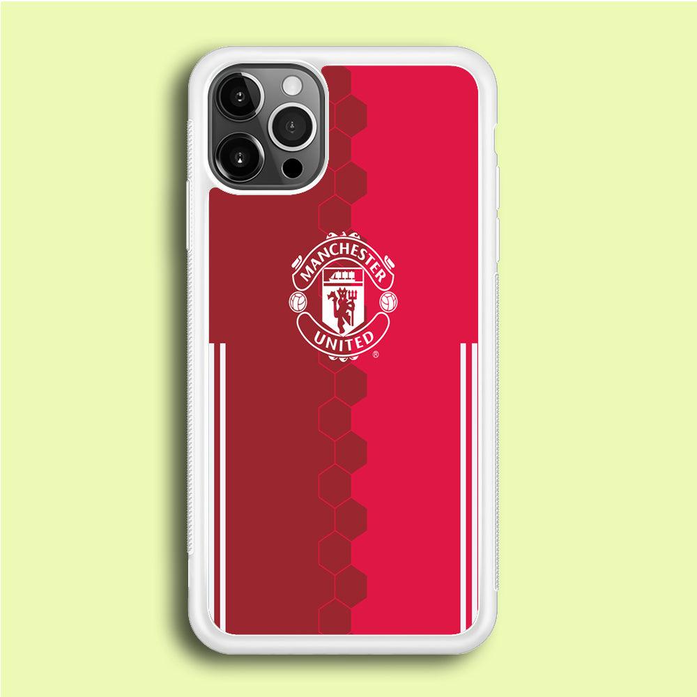 FB Manchester United iPhone 12 Pro Case-Rubber / White (2D Case)-Xtracase