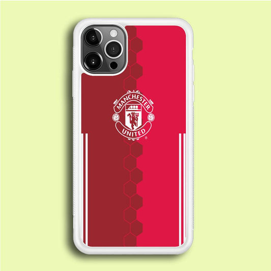 FB Manchester United iPhone 12 Pro Case-Rubber / White (2D Case)-Xtracase