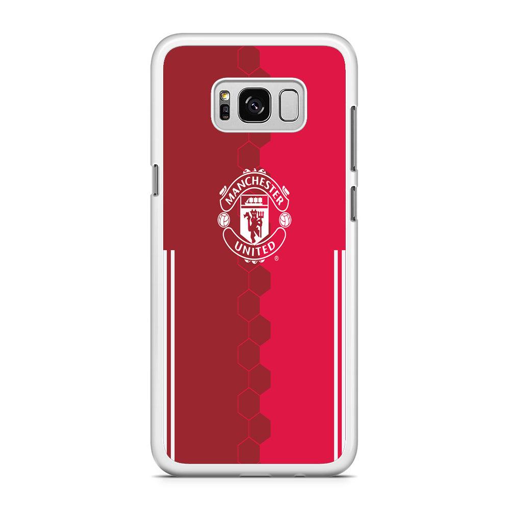 FB Manchester United Samsung Galaxy S8 Case-Rubber / White (2D Case)-Xtracase