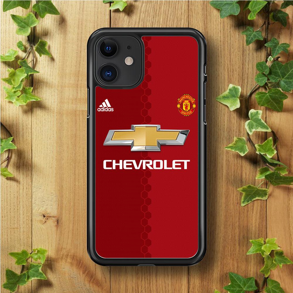 FB Manchester United Jersey iPhone 11 Case-Rubber / Black (2D Case)-Xtracase