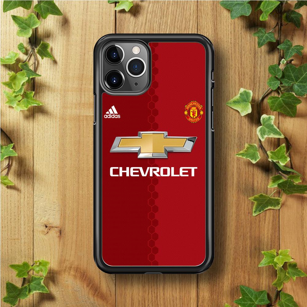 FB Manchester United Jersey iPhone 11 Pro Case-Rubber / Black (2D Case)-Xtracase