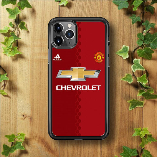FB Manchester United Jersey iPhone 11 Pro Case-Rubber / Black (2D Case)-Xtracase