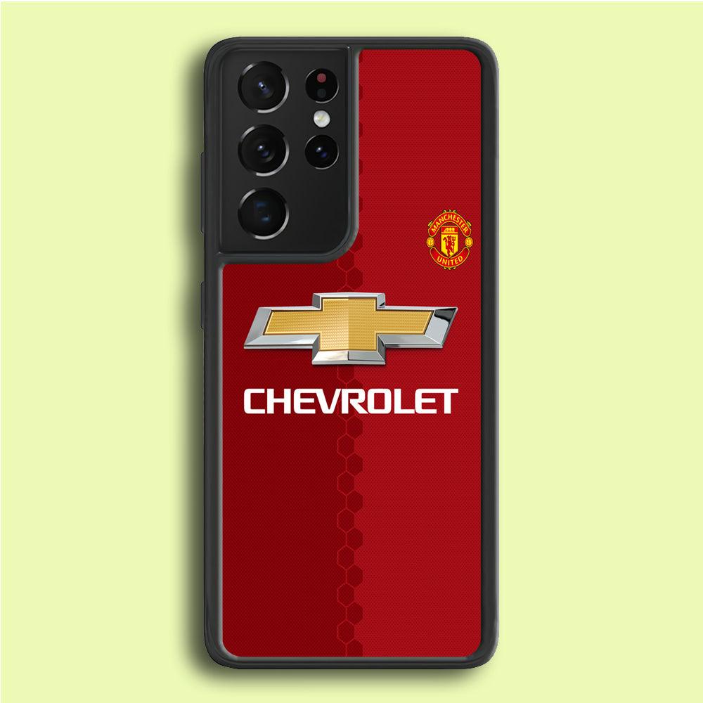 FB Manchester United Jersey Samsung Galaxy S21 Ultra Case-Rubber / Black (2D Case)-Xtracase