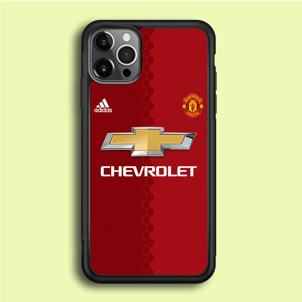FB Manchester United Jersey iPhone 12 Pro Max Case-Rubber / Black (2D Case)-Xtracase