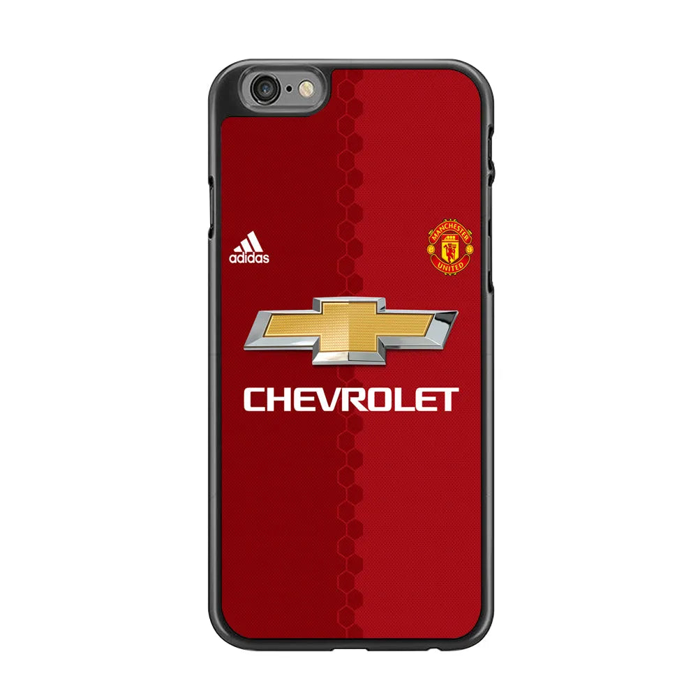 FB Manchester United Jersey iPhone 6 | 6s Case-Rubber / Black (2D Case)-Xtracase