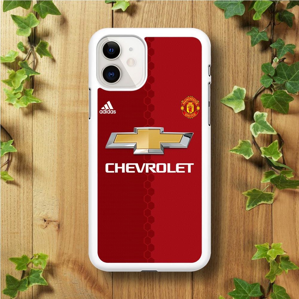 FB Manchester United Jersey iPhone 11 Case-Rubber / White (2D Case)-Xtracase