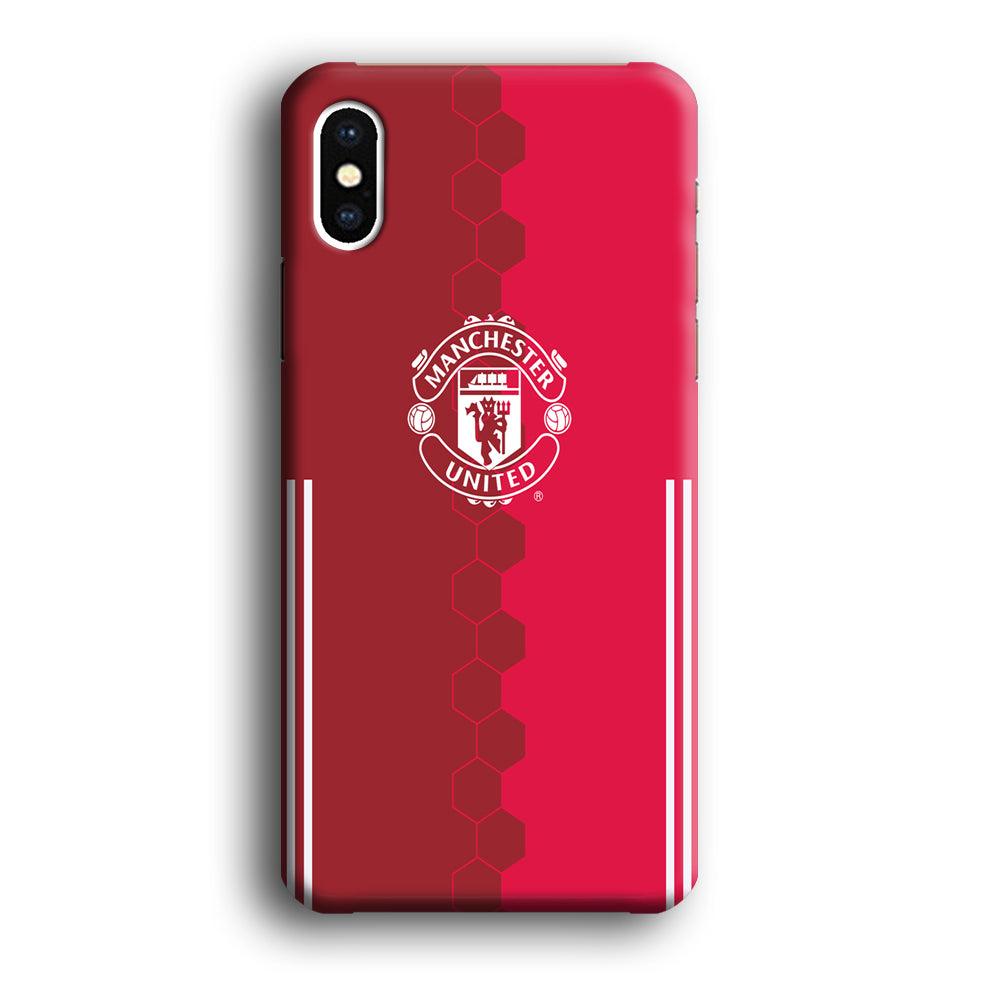 FB Manchester United iPhone Xs Max Case-Plastic / Full Wrap (3D Case)-Xtracase