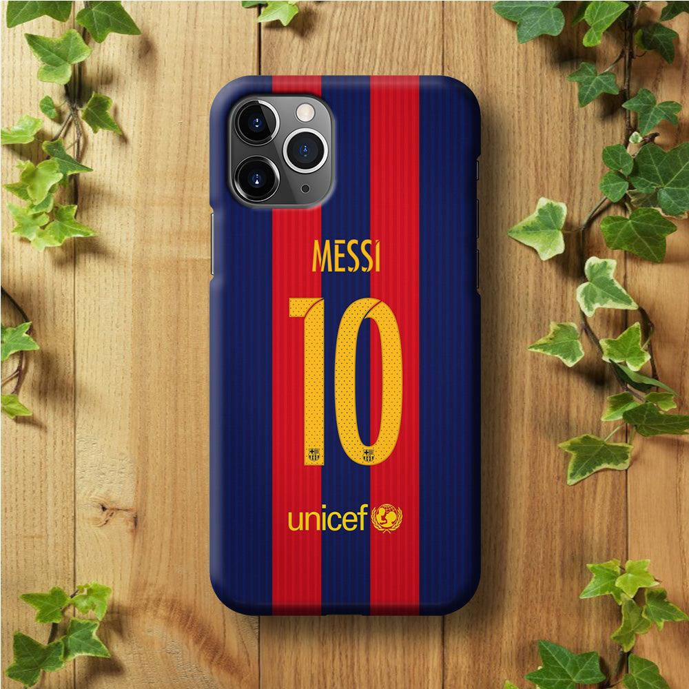 FB Messi Jersey iPhone 11 Pro Max Case-Plastic / Full Wrap (3D Case)-Xtracase