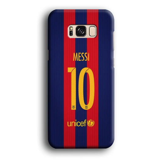 FB Messi Jersey Samsung Galaxy S8 Case-Plastic / Full Wrap (3D Case)-Xtracase