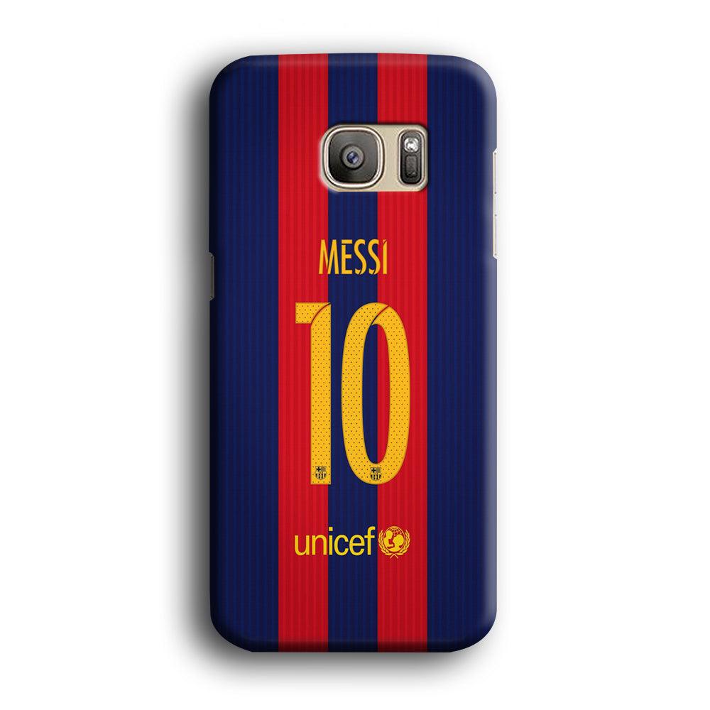 FB Messi Jersey Samsung Galaxy S7 Edge Case-Plastic / Full Wrap (3D Case)-Xtracase