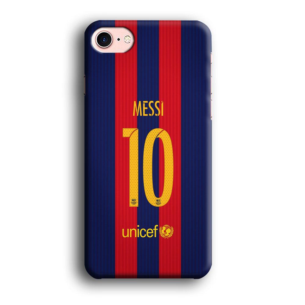 FB Messi Jersey iPhone 7 Case-Plastic / Full Wrap (3D Case)-Xtracase