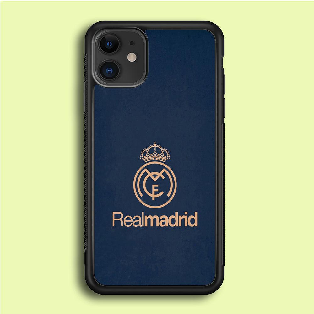 FB Real Madrid iPhone 12 Case-Rubber / Black (2D Case)-Xtracase