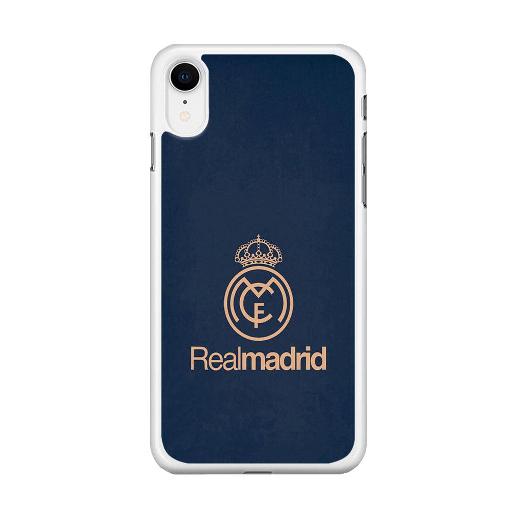 FB Real Madrid iPhone XR Case-Rubber / White (2D Case)-Xtracase