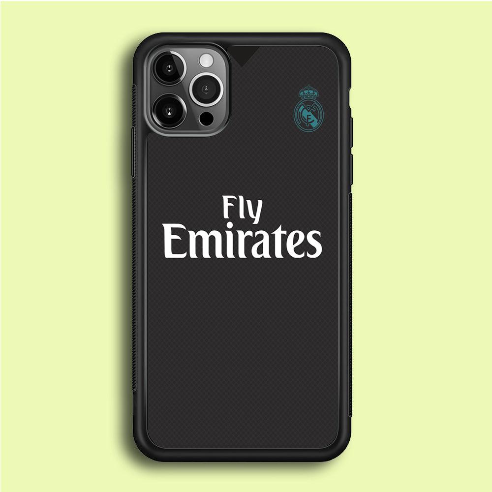 FB Real Madrid Jersey iPhone 12 Pro Case-Rubber / Black (2D Case)-Xtracase