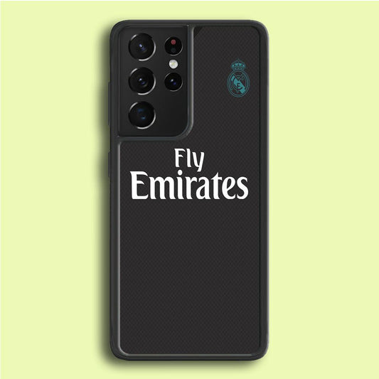 FB Real Madrid Jersey Samsung Galaxy S21 Ultra Case-Rubber / Black (2D Case)-Xtracase