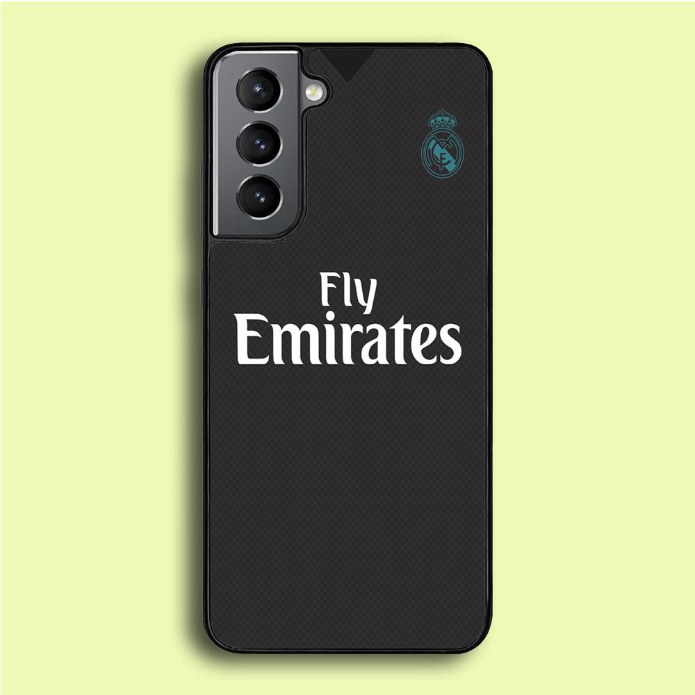FB Real Madrid Jersey Samsung Galaxy S21 Plus Case-Rubber / Black (2D Case)-Xtracase