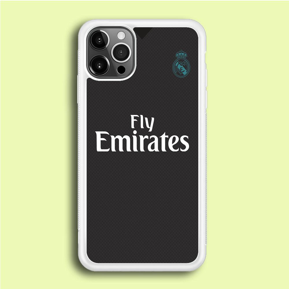 FB Real Madrid Jersey iPhone 12 Pro Case-Rubber / White (2D Case)-Xtracase