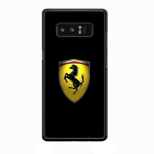 Ferrari Logo Black Samsung Galaxy Note 8 Case-Plastic / Full Wrap (3D Case)-Xtracase