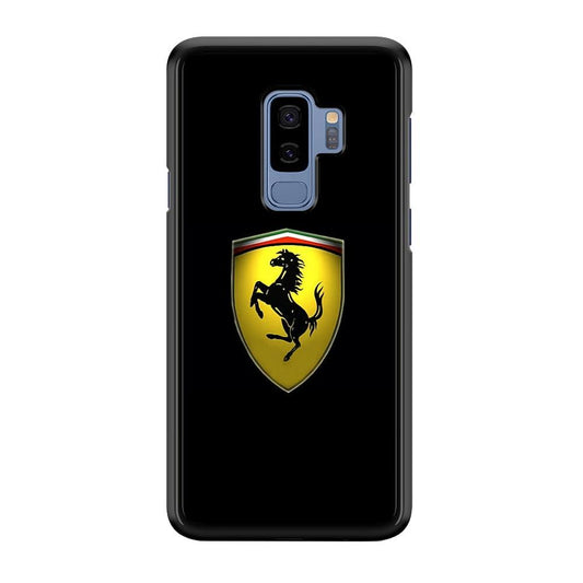 Ferrari Logo Black Samsung Galaxy S9 Plus Case-Plastic / Full Wrap (3D Case)-Xtracase