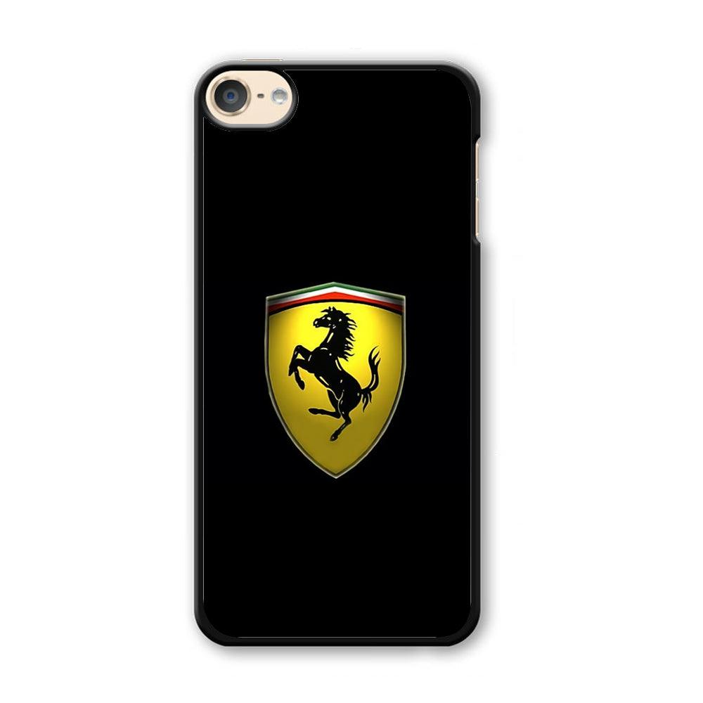 Ferrari Logo Black iPod Touch 6 Case-Plastic / Full Wrap (3D Case)-Xtracase