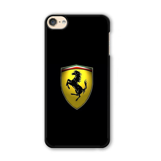Ferrari Logo Black iPod Touch 6 Case-Plastic / Full Wrap (3D Case)-Xtracase