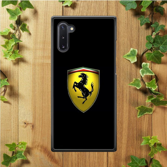 Ferrari Logo Black Samsung Galaxy Note 10 Case-Plastic / Full Wrap (3D Case)-Xtracase