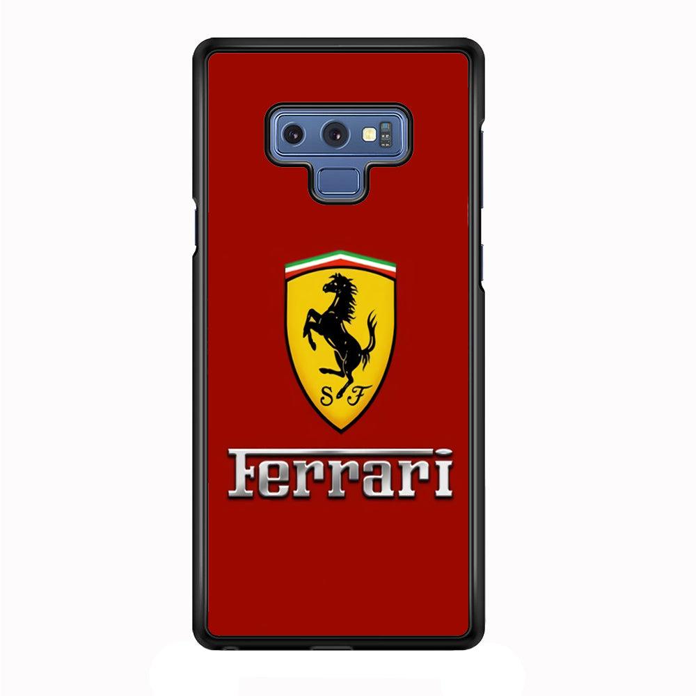 Ferrari Logo Red 001 Samsung Galaxy Note 9 Case-Plastic / Full Wrap (3D Case)-Xtracase