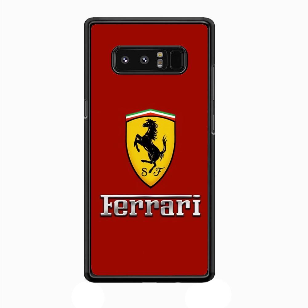 Ferrari Logo Red 001 Samsung Galaxy Note 8 Case-Plastic / Full Wrap (3D Case)-Xtracase
