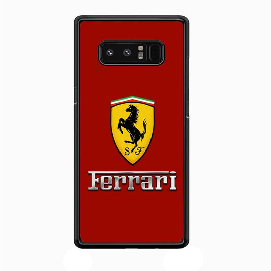 Ferrari Logo Red 001 Samsung Galaxy Note 8 Case-Plastic / Full Wrap (3D Case)-Xtracase