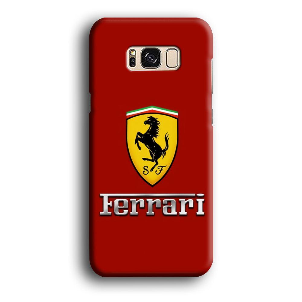 Ferrari Logo Red 001 Samsung Galaxy S8 Case-Plastic / Full Wrap (3D Case)-Xtracase