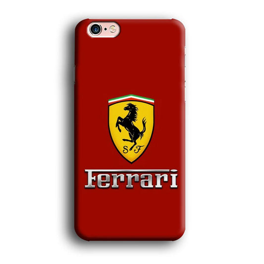Ferrari Logo Red 001 iPhone 6 | 6s Case-Plastic / Full Wrap (3D Case)-Xtracase