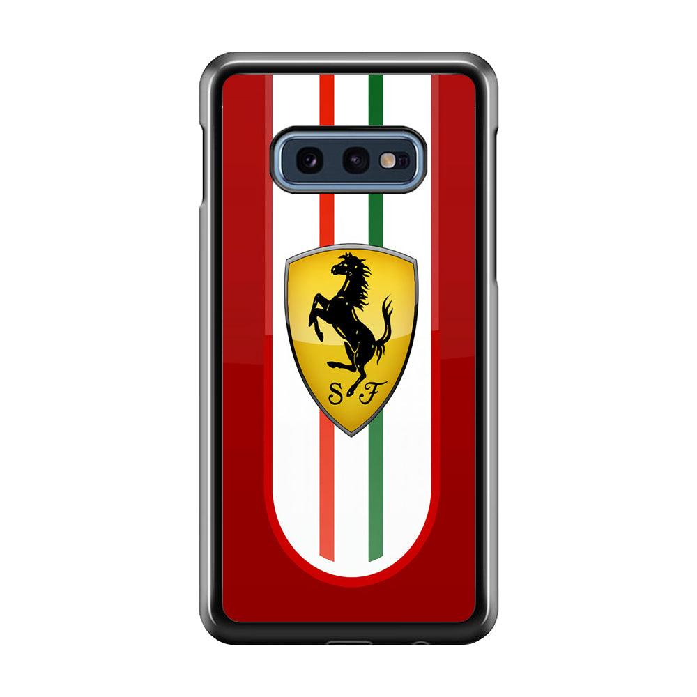 Ferrari Logo Red 002 Samsung Galaxy S10E Case-Plastic / Full Wrap (3D Case)-Xtracase