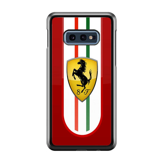 Ferrari Logo Red 002 Samsung Galaxy S10E Case-Plastic / Full Wrap (3D Case)-Xtracase