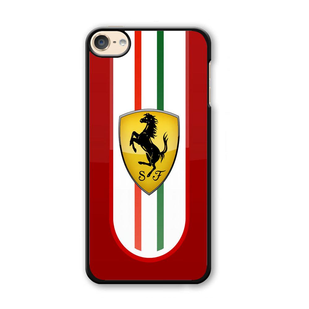 Ferrari Logo Red 002 iPod Touch 6 Case-Plastic / Full Wrap (3D Case)-Xtracase