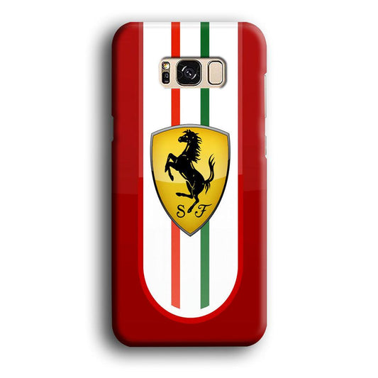 Ferrari Logo Red 002 Samsung Galaxy S8 Case-Plastic / Full Wrap (3D Case)-Xtracase