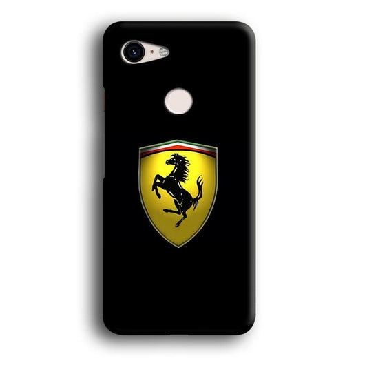 Ferrari Logo Black Google Pixel 3 3D Case-Xtracase