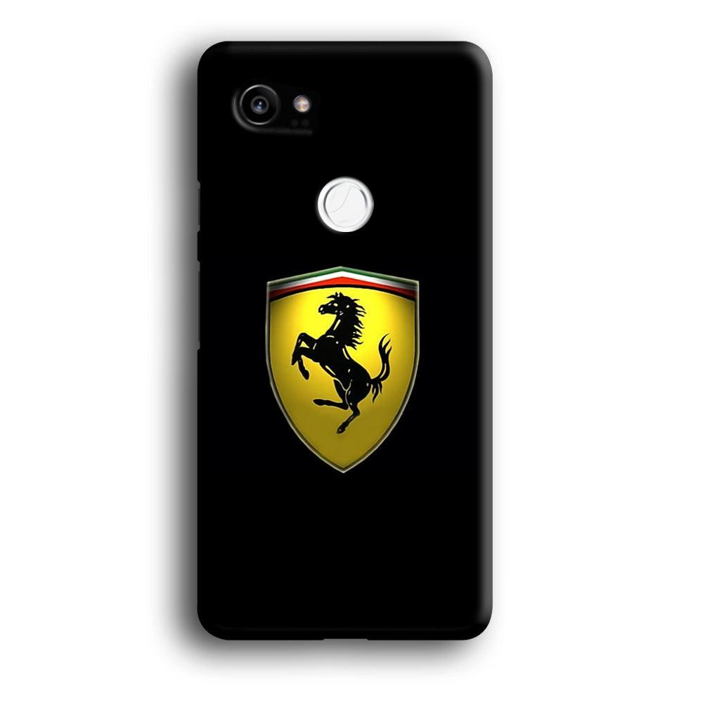 Ferrari Logo Black Google Pixel 2 XL 3D Case-Xtracase