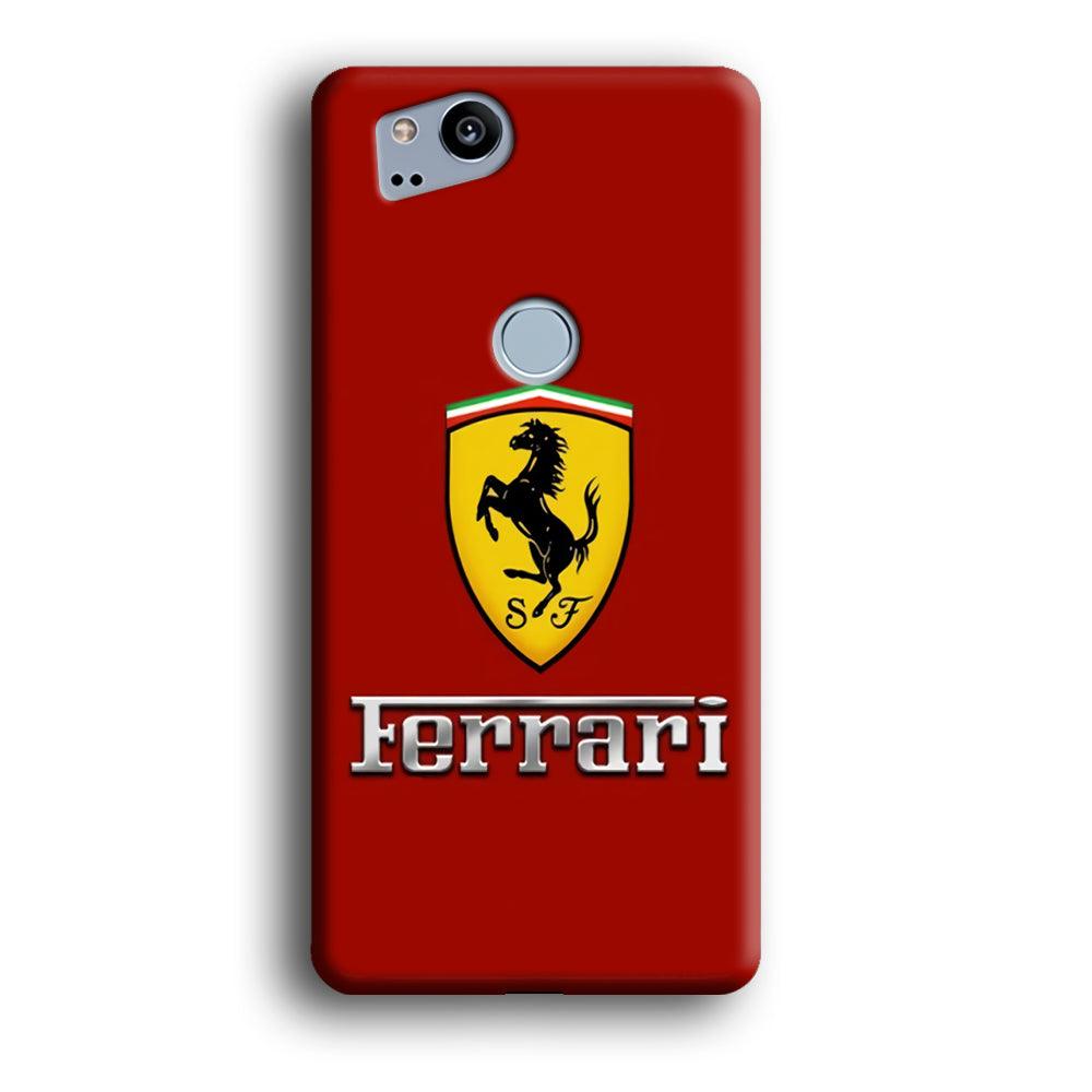 Ferrari Logo Red 001 Google Pixel 2 3D Case-Xtracase