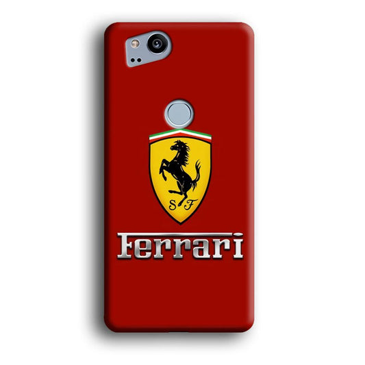 Ferrari Logo Red 001 Google Pixel 2 3D Case-Xtracase