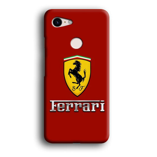 Ferrari Logo Red 001 Google Pixel 3 3D Case-Xtracase