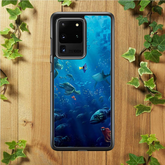 Finding Dory Samsung Galaxy S20 Ultra Case-Rubber / White (2D Case)-Xtracase